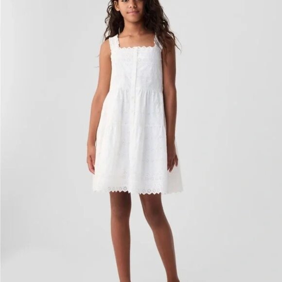 Gap x DOEN Eyelet Mini Dress in New Off White Size Large - Picture 1 of 5